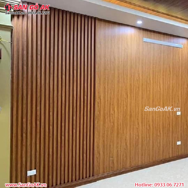 Tấm ốp lam 4 sóng thấp giá rẻ FX34 vân gỗ nâu đỏ